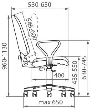 Кресло для персонала Prestige gtpPN 452185/C11/C38