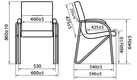 Конференц-кресло Samba chrome T 450370-6x/V