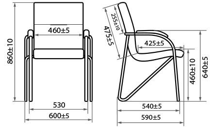 Конференц-кресло Samba chrome TE 450370-3x/V