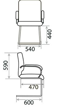 Конференц-кресло Orion steel chrome 402970-01/PU