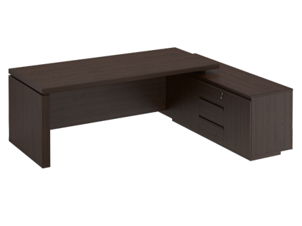 Стол руководителя на опорной тумбе правый МК 138R