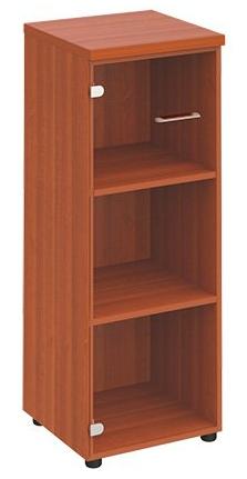 Шкаф для документов средний узкий со стеклянной прозрачной дверью ПТ 967