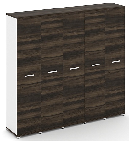 Шкаф пять узких секций, 5 ниш (5 фасадов ЛДСП, 5 ниш) CN.STU-558 B/W