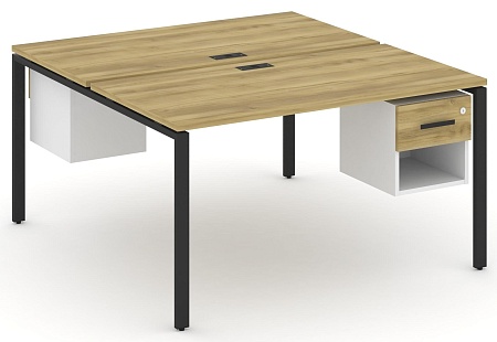 Рабочая станция двух сторонняя с подвесными тумбами на 2 места CN.DRS-119 B/W