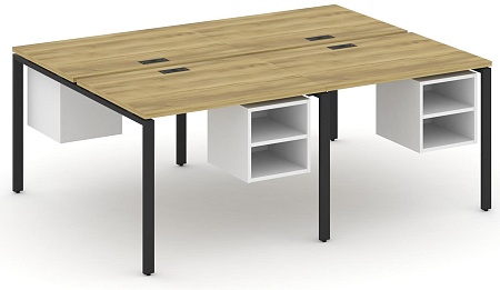 Рабочая станция двухсторонняя с подвесными тумбами на 4 места CN.DRS-125