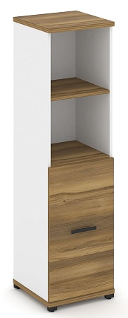 Шкаф одна узкая секция, 4 ниши ( фасад ЛДСП,  2 ниши) CN.STU-411 B/W