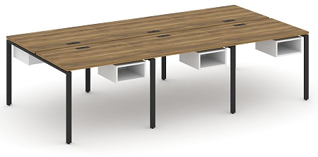 Рабочая станция двухсторонняя с подвесными тумбами на 6 мест CN.DRS-141