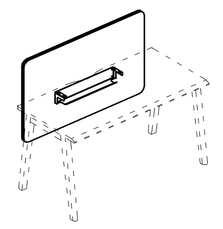 Экран настольный фронтальный тканевый с мягким нап...