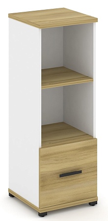 Шкаф одна узкая секция, 3 ниши (фасад ЛДСП, 1 ниша) CN.STU-311 B/W