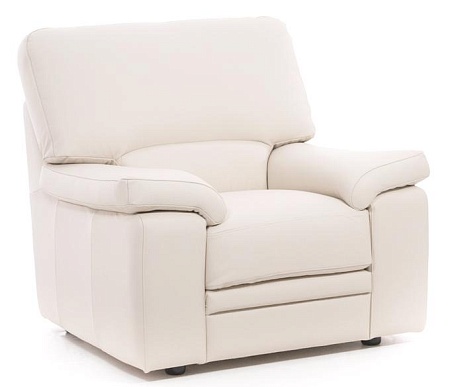 Кресло кожа ELLA 1 Ivory 22042