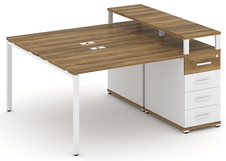 Рабочая станция с одной опорной тумбой CN.DRS-410 B/W