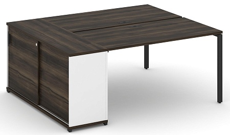 Рабочая станция с опорным шкафом купе CN.DRS-235 B/W