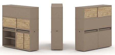 Набор №15. Тумба двойная + высокая надставка ES.NB.2V-15