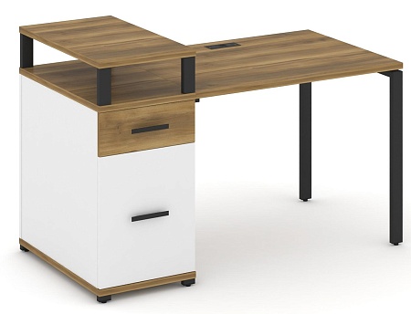 Стол рабочий с одной опорной тумбой CN.SP-413 B/W