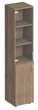 Шкаф для документов узкий со стеклом К 381