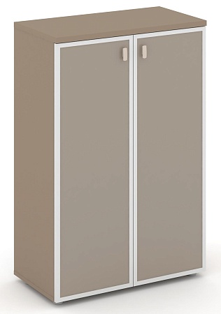 Шкаф средний широкий (2 средних фасада стекло лакобель  Satin в раме) ES.ST-2.4R I/U