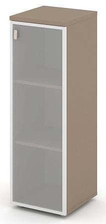 Шкаф средний узкий правый (1 средний фасад стекло в раме сатин матовый) ES.SU-2.4R(R)