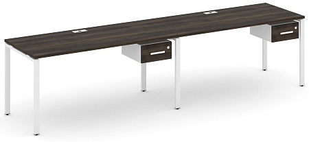 Рабочая станция односторонняя с подвесными тумбами на 2 места CN.ORS-112 B/W