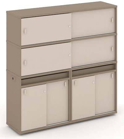 Набор №8. Тумба двойная + высокая надставка ES.NB.2V-8