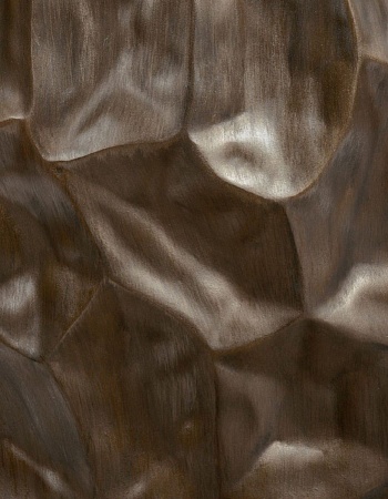 Кашпо TREEZ Effectory Metal Округлая чаша Design Crumple Чернёная бронза в-55, д-55 см