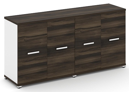 Шкаф две широкие секции, 2 нишии (4 фасада ЛДСП, 2 ниши) CN.STS-223 B/W