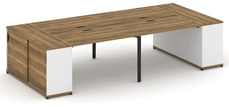 Рабочая станция с опорными шкафами купе CN.DRS-278 B/W