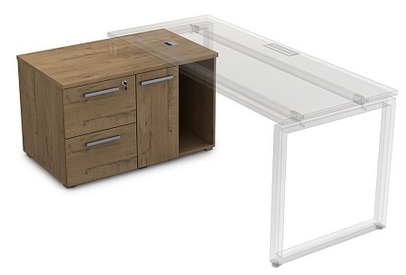 Тумба с 2-мя ящиками и дверкой 9Т.010