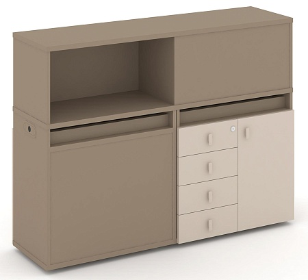 Набор №16. Тумба двойная + низкая надставка ES.NB.2N-16