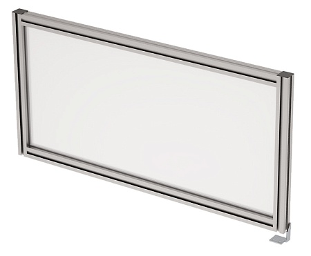 Барьер боковой в алюминевом профиле, вставка стекл...