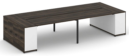 Рабочая станция с опорными распашными шкафоми CN.DRS-263 B/W