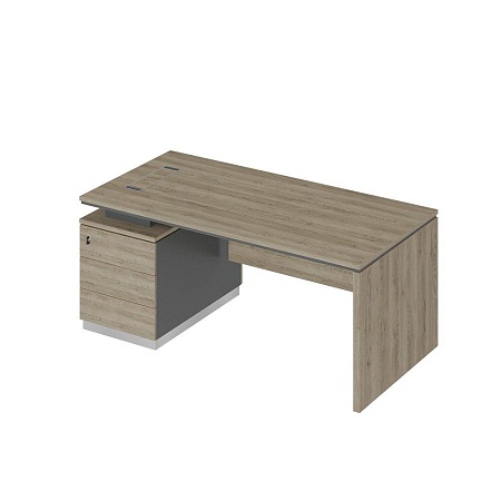 Стол руководителя (опора ДСП) на опорной тумбе левый СИ 109L