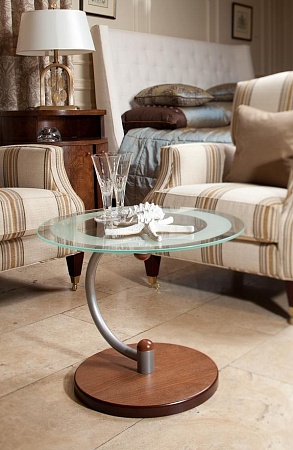 Журнальный столик Дуэт 13Н (металлик/ср.-кор/прозр...