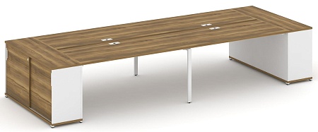 Рабочая станция с опорными шкафами купе CN.DRS-280 B/W