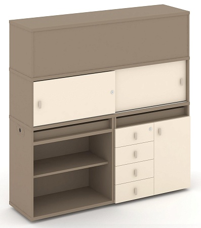 Набор №12. Тумба двойная + высокая надставка ES.NB.2V-12