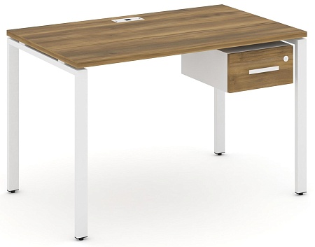 Стол рабочий с подвеснй тумбой с одним ящиком CN.SP-110 B/W