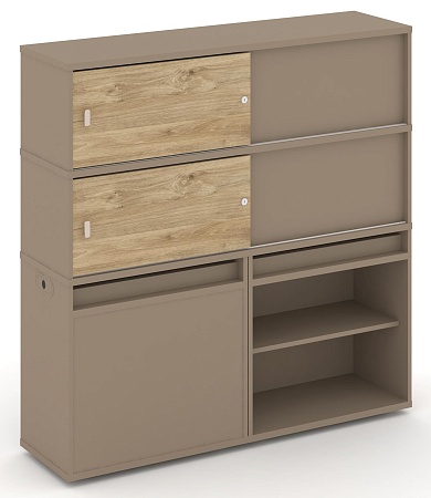 Набор №23. Тумба двойная + высокая надставка ES.NB.2V-23