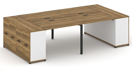 Рабочая станция с опорными распашными шкафоми CN.DRS-261 B/W