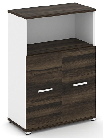 Шкаф две широкие секции, 3 ниши (2 фасада ЛДСП, 2 ниши ) CN.STS-313 B/W