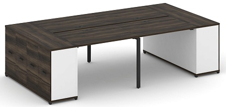 Рабочая станция с опорными распашными шкафоми CN.DRS-261 B/W