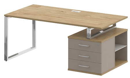 Стол руководителя с опорной тумбой, правый SK.SRT-180 (R)