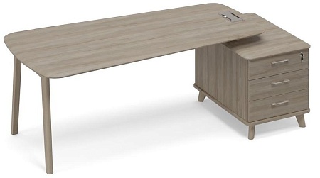 Стол на опорной тумбе малой (тип 3) WOOD ТМ В2 120