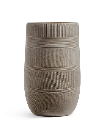 Кашпо TREEZ ERGO Graphics Высокая округлая чаша Капучино в-75 см, д-47 см