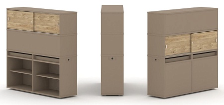 Набор №3. Тумба двойная + высокая надставка ES.NB.2V-3