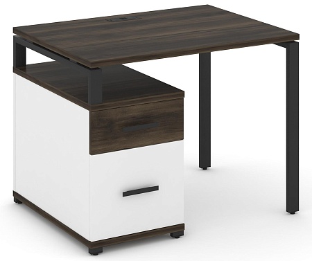 Стол письменный с одной опорной тумбой CN.SP-306 B/W