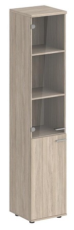 Шкаф высокий, со стеклом, з.ст ЛДСП, левый SG.812.L