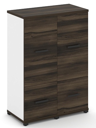 Шкаф две узкие секции, 3 ниши (2 фасада ЛДСП,  1 ниша + 2 фасада ЛДСП,  2 ниши) CN.STU-322 B/W