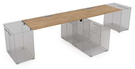 Стол системы Бенч, линейный, на 2 рабочих места СЛДТ.974