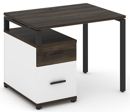 Стол письменный с одной опорной тумбой CN.SP-305 B/W