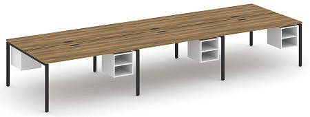 Рабочая станция двухсторонняя с подвесными тумбами на 6 мест CN.DRS-148