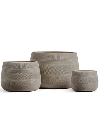 Кашпо TREEZ ERGO Graphics Низкая чаша Капучино в-37 см, д-55 см